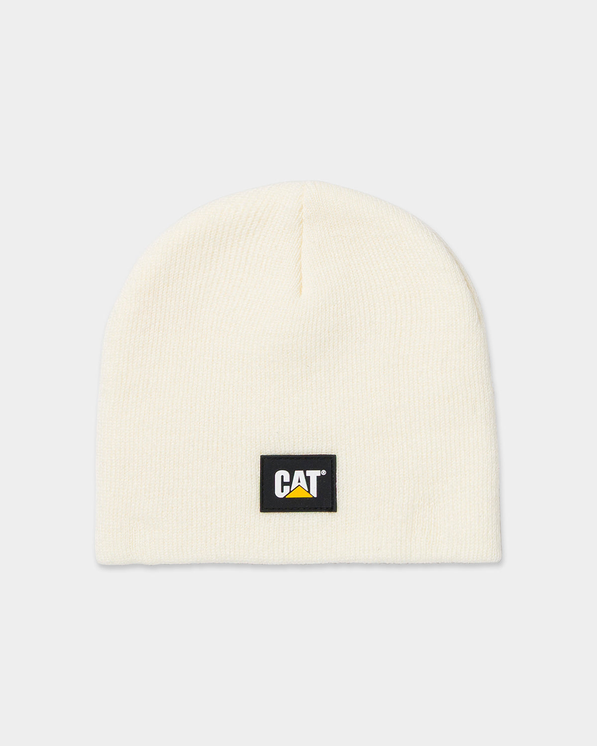 cat workwear kid's logo beanie vanilla front