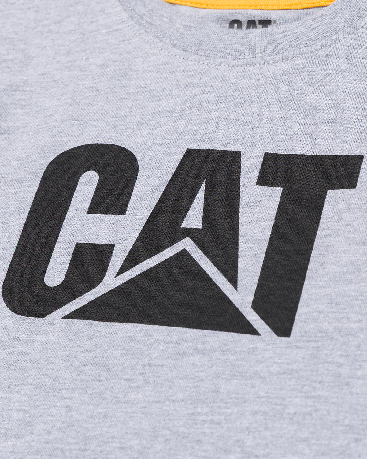 Cat workwear kid's tm logo t-shirt heather grey chest logo