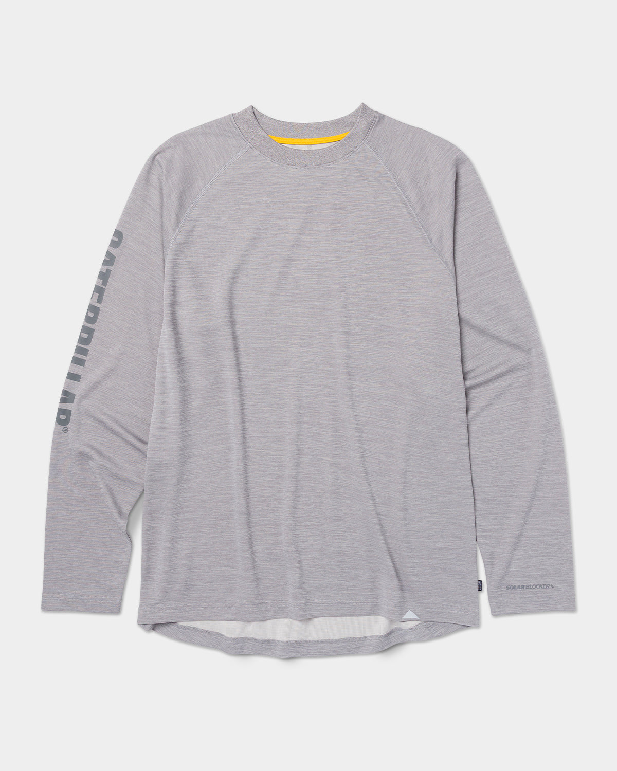 CAT Workwear Men's Lightweight Cooling Long Sleeve Crew Tee Heather Grey Front