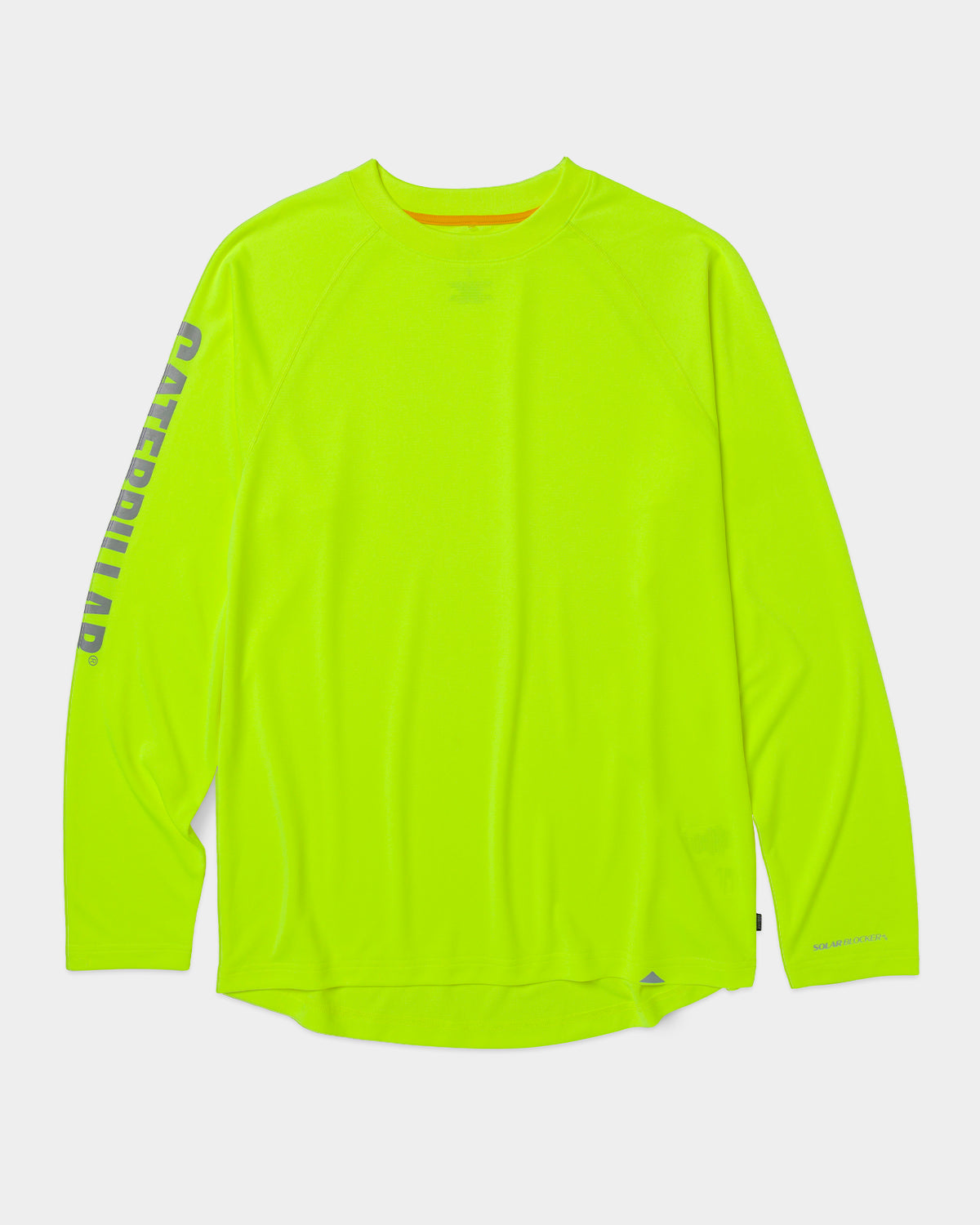 CAT Workwear Men's Lightweight Cooling Long Sleeve Crew Tee Hi-Vis Yellow Front