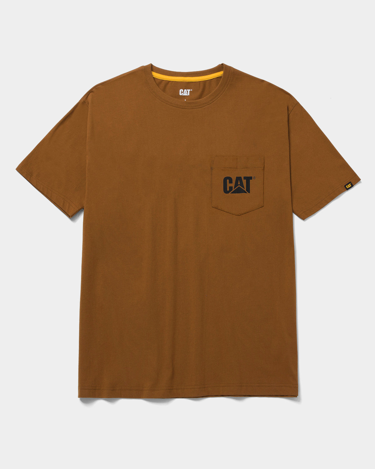 Caterpillar Men s Logo Pocket T Shirt 1510552 Bronze