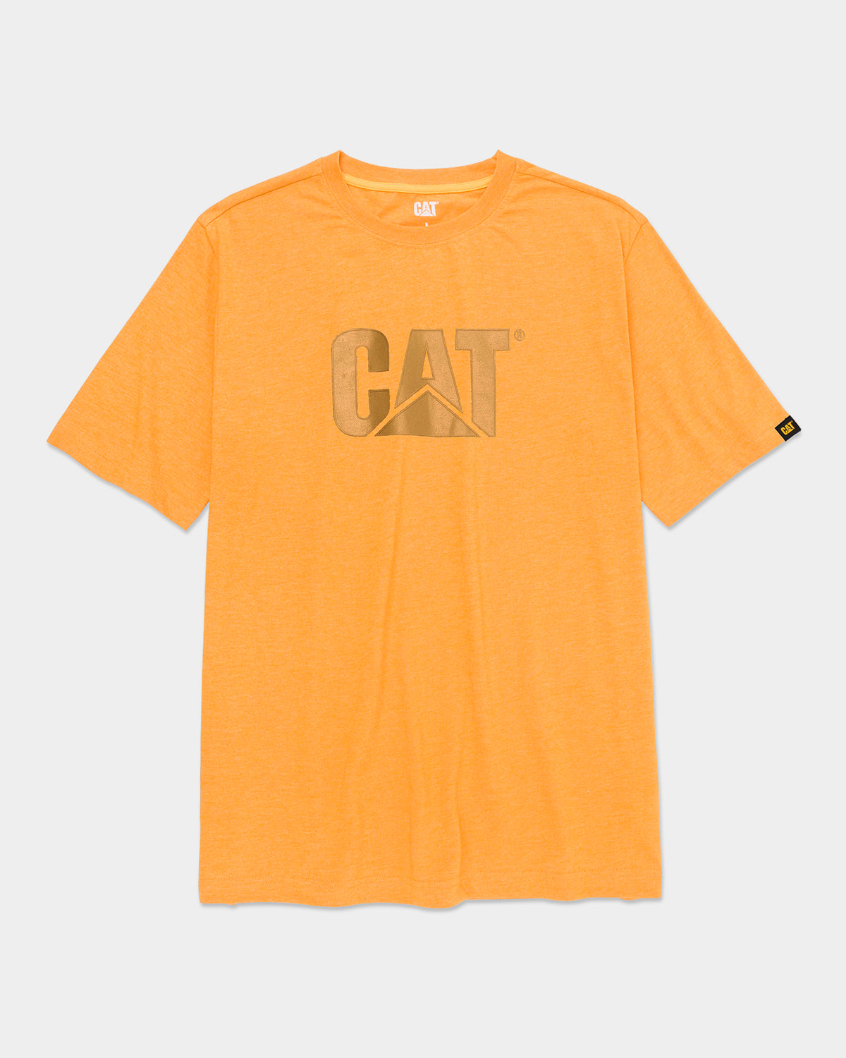 CAT Workwear Men's TM Logo T-Shirt Mustard Yellow Heather Front