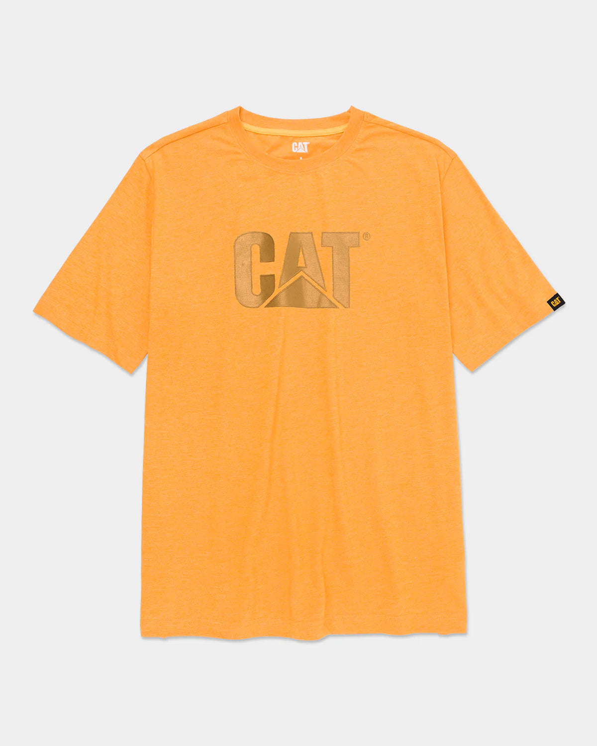 CAT Workwear Men's TM Logo T-Shirt Mustard Yellow Heather Front