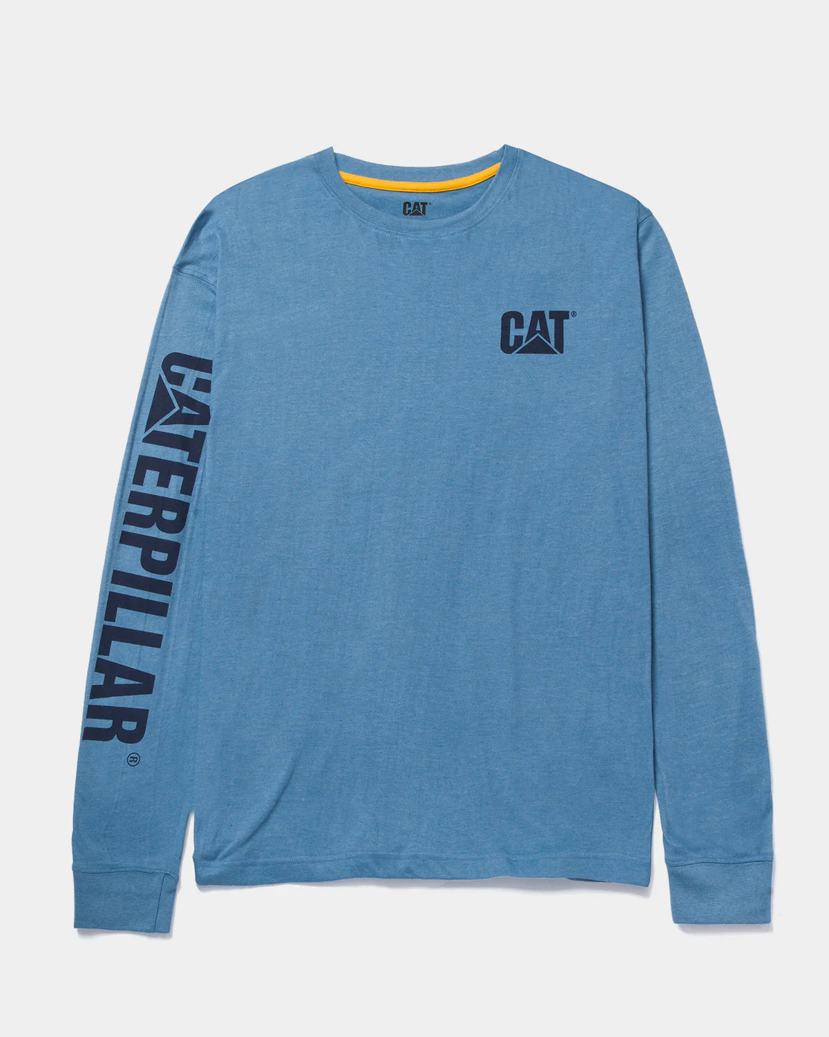 Men's Trademark Banner Long Sleeve T-Shirt Real Teal Heather Front,color:Teal Heather