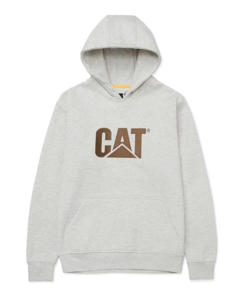 CAT Workwear Men's Trademark Hooded Sweatshirt Cream Heather Front