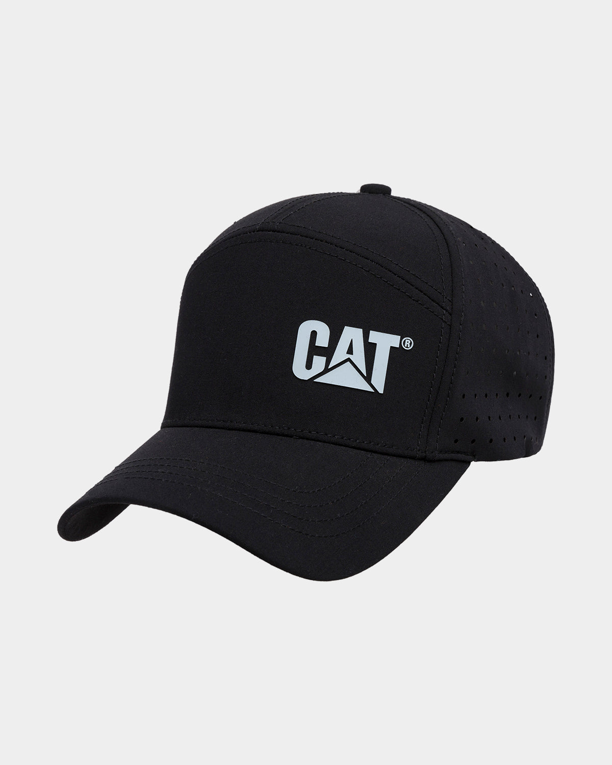 CAT workwear unisex laser mesh 7-panel hat black front