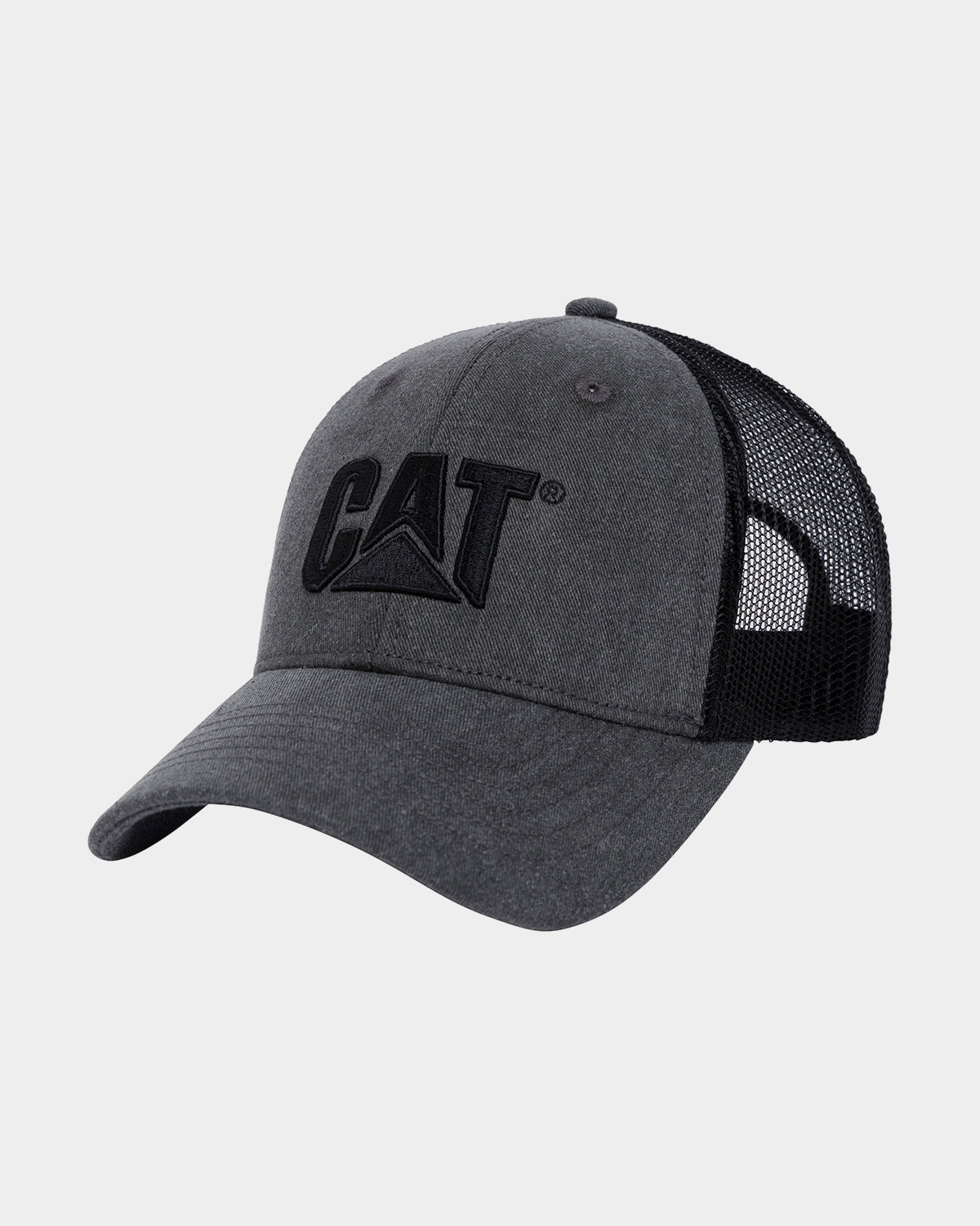 CAT Workwear Unisex Pigment Dye Trucker Cap Black Front