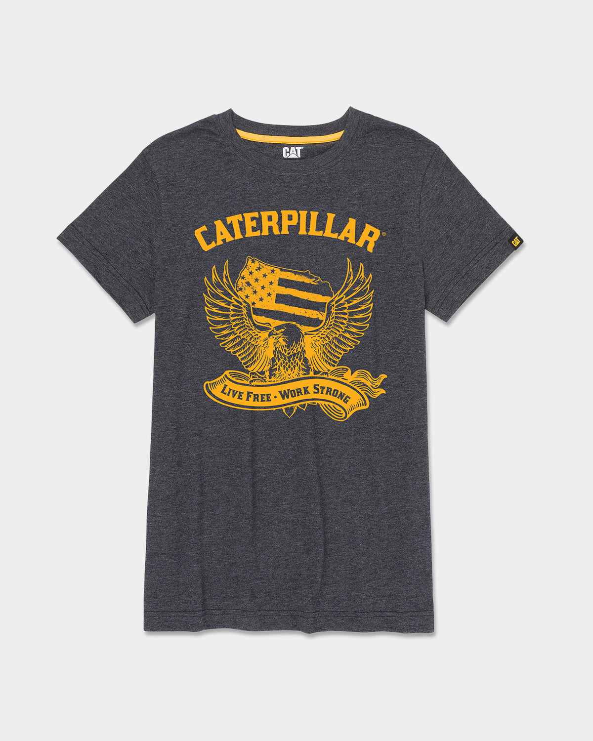 CAT Workwear Women's Eagle Graphic T-Shirt Black Heather Front