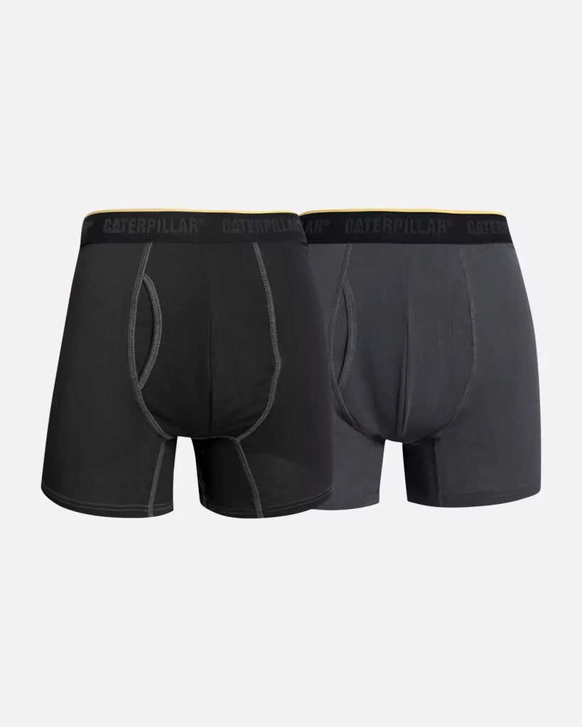 CAT Workwear Men's Sport Mesh Boxer Briefs (2 Pack) Black & Grey