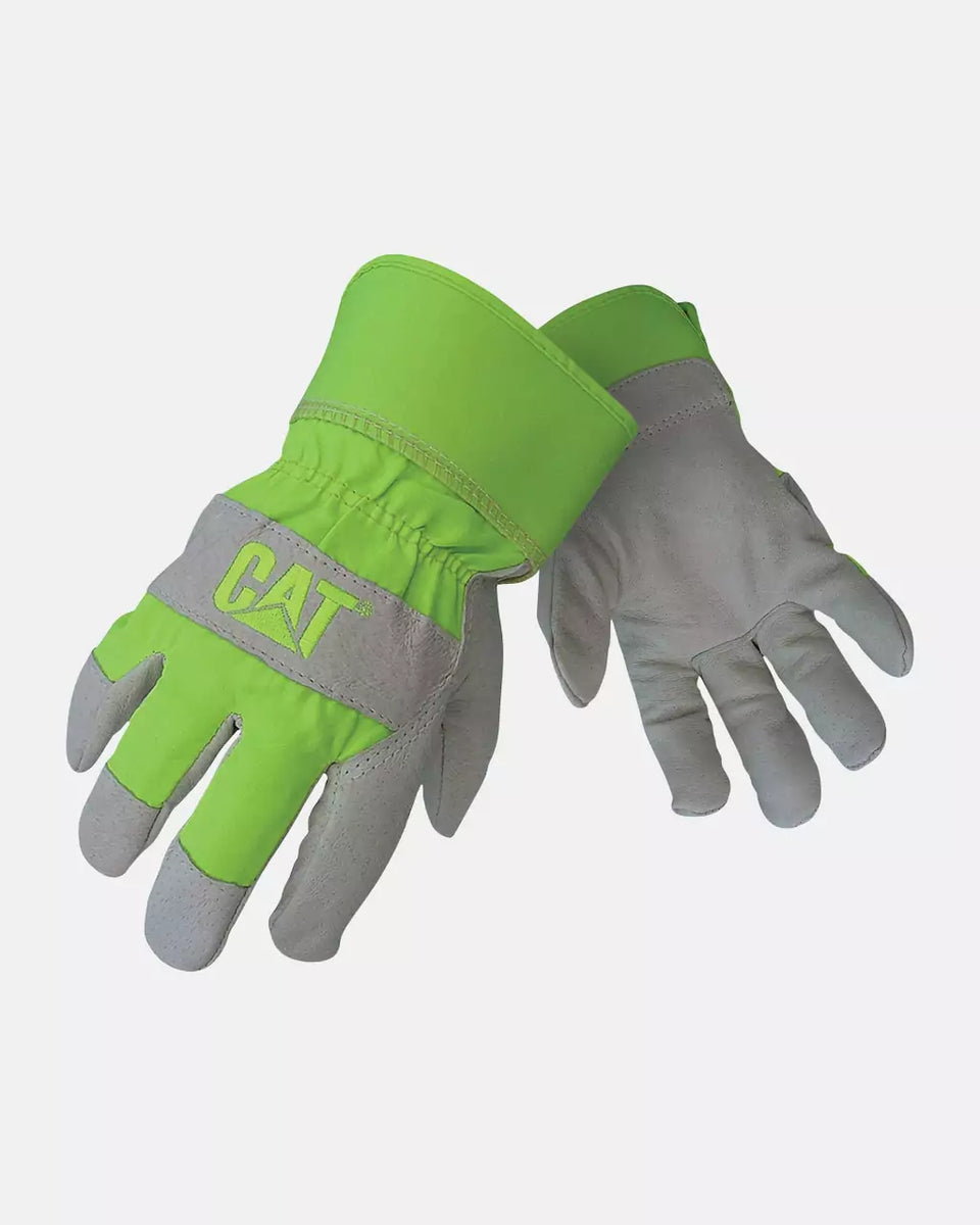 Men's Hi-Vis Leather Palm Glove | CAT® WORKWEAR