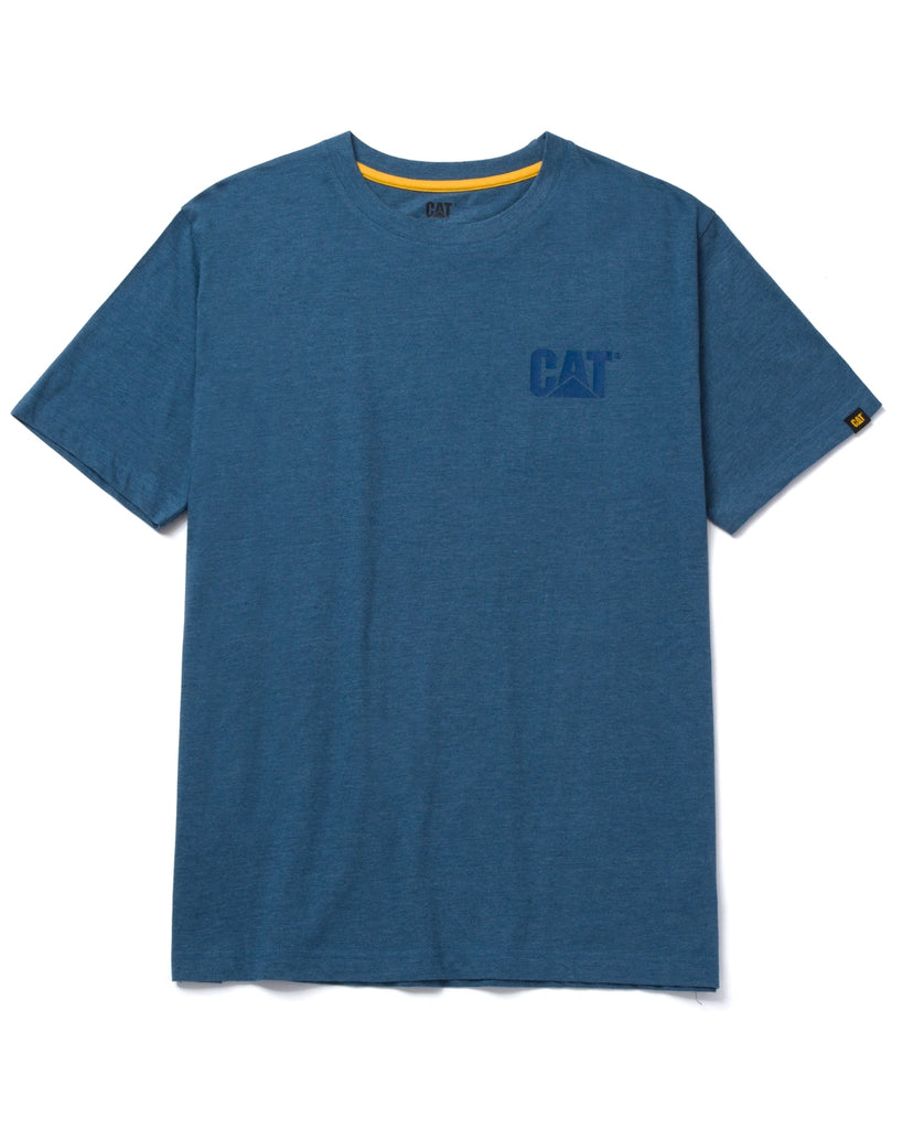 CAT Workwear Men's Trademark T-Shirt Real Teal Heather Front
