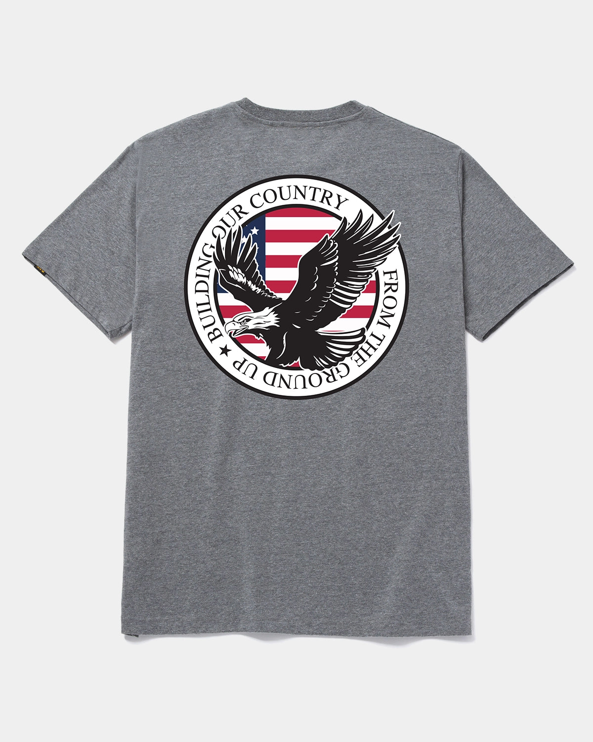 GROUND UP GRAPHIC T-SHIRT DARK HEATHER GREY BACK