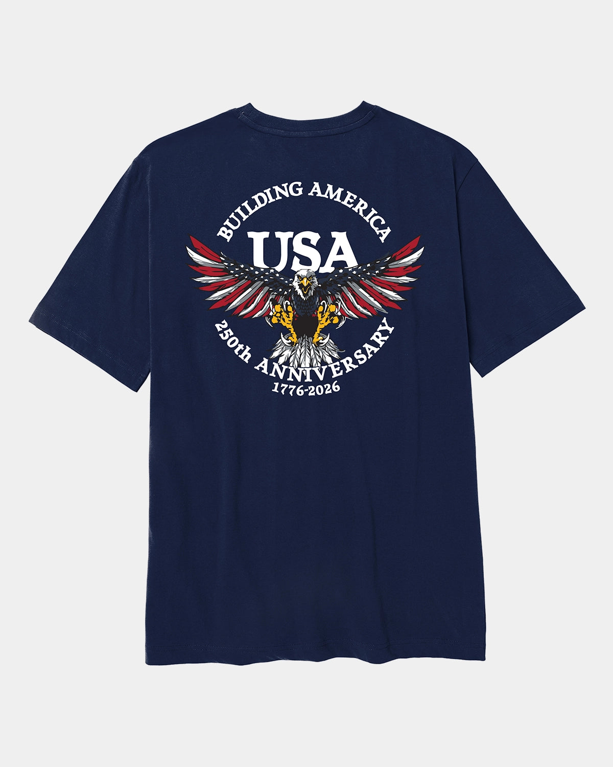 BUILDING AMERICA GRAPHIC T-SHIRT Detroit Blue Back