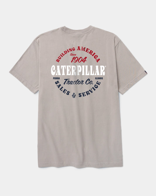 MIA SALES & SERVICE GRAPHIC T-SHIRT VINTAGE SLATE BACK,color:Vintage Slate
