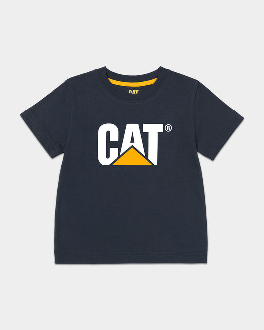 CAT workwear kid's tm logo t-shirt black front