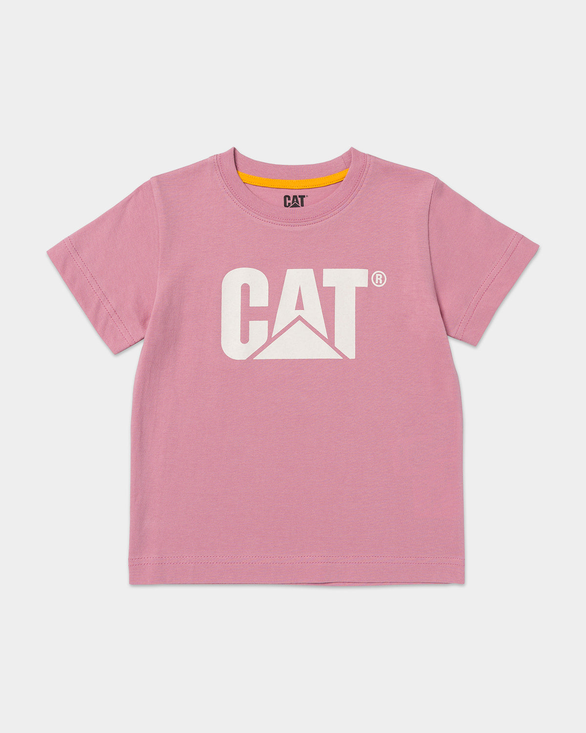CAT workwear kid's tm logo t-shirt lilas front