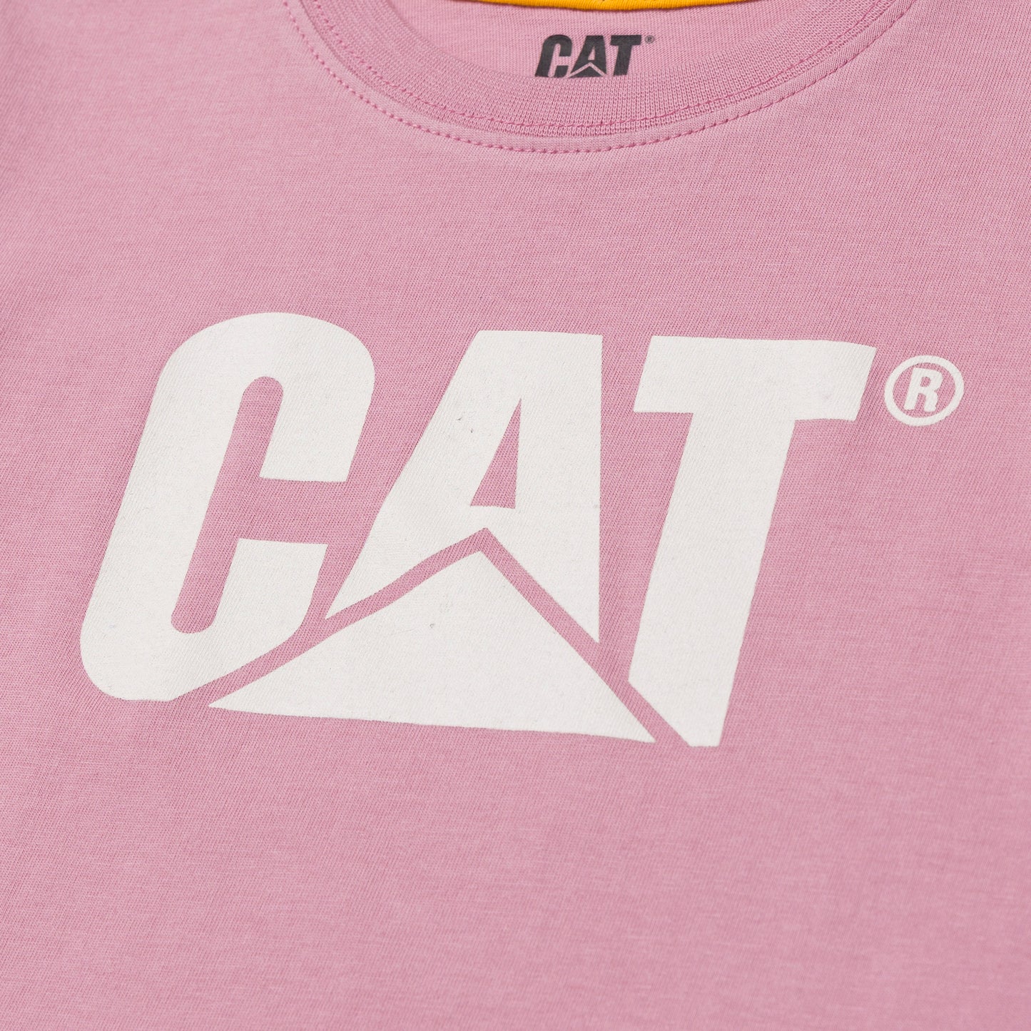 CAT workwear kid's tm logo t-shirt lilas chest logo