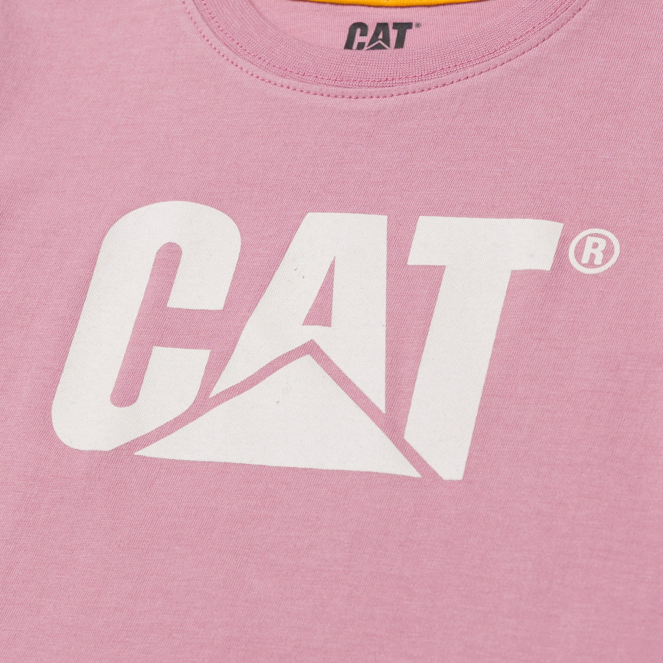 CAT workwear kid's tm logo t-shirt lilas chest logo
