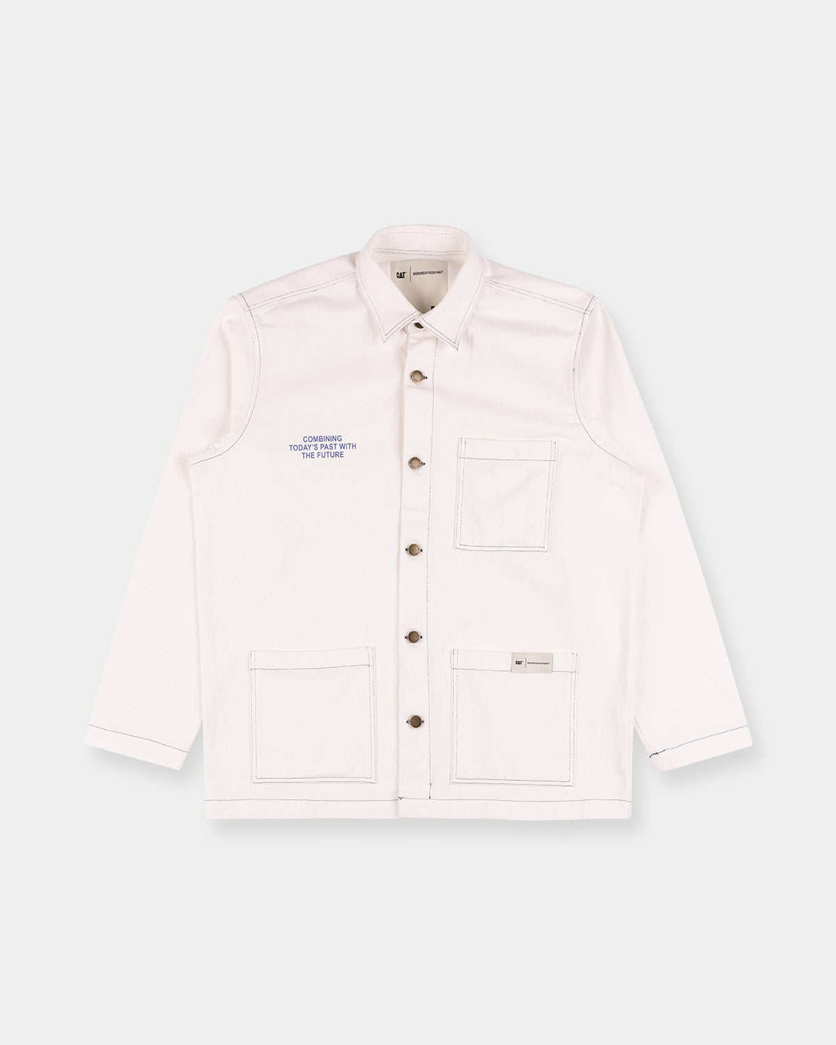 BULL DENIM OVERSHIRT WITH CONTRAST STITCH