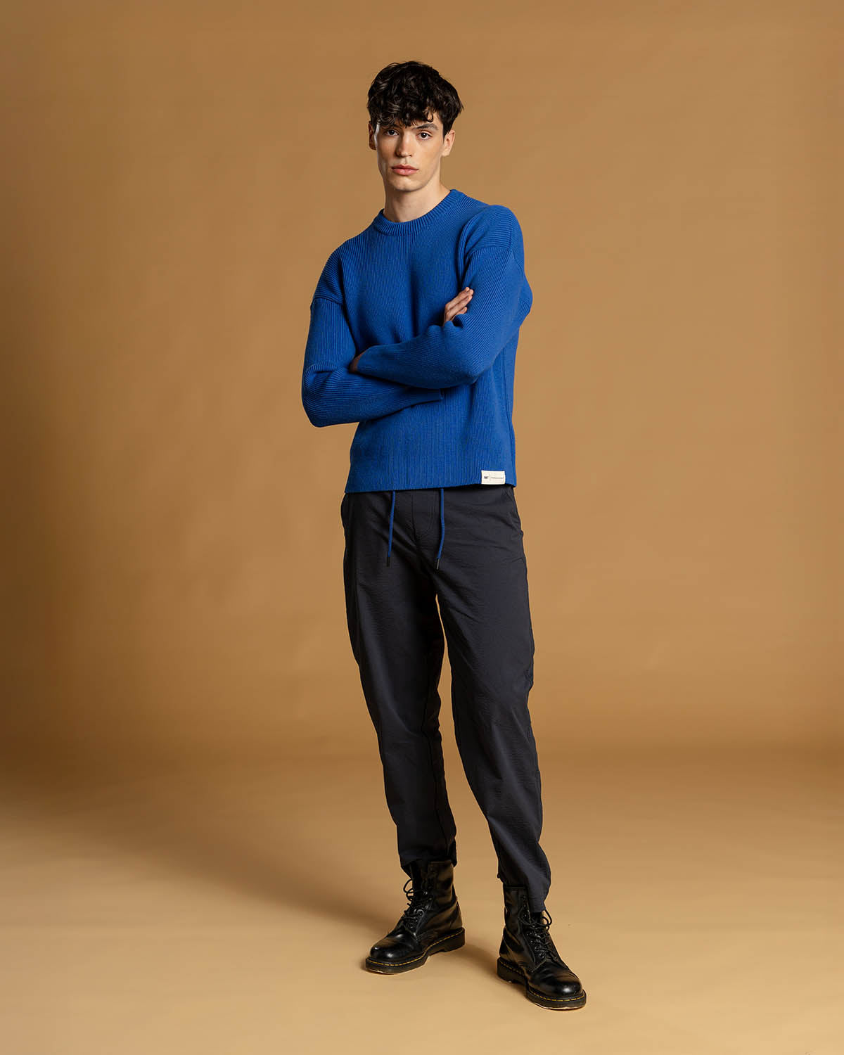 PAST AND FUTURE BACK PRINT ROUNDNECK SWEATER