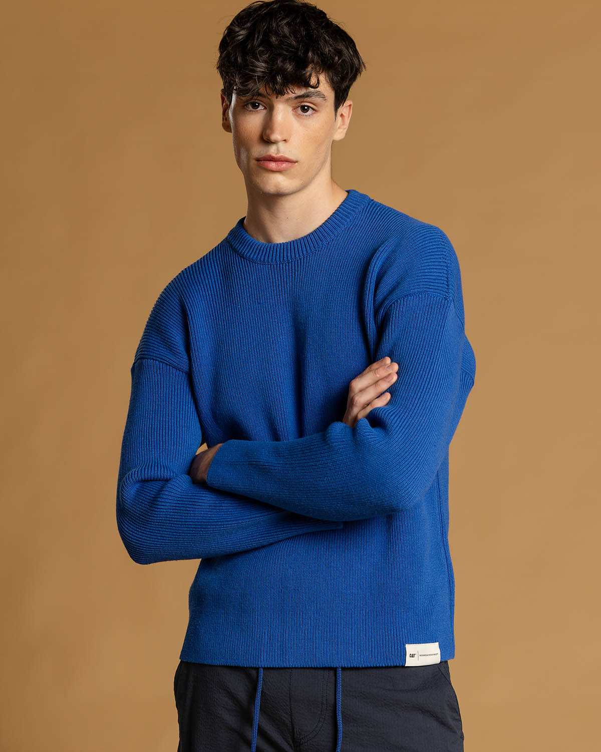 PAST AND FUTURE BACK PRINT ROUNDNECK SWEATER