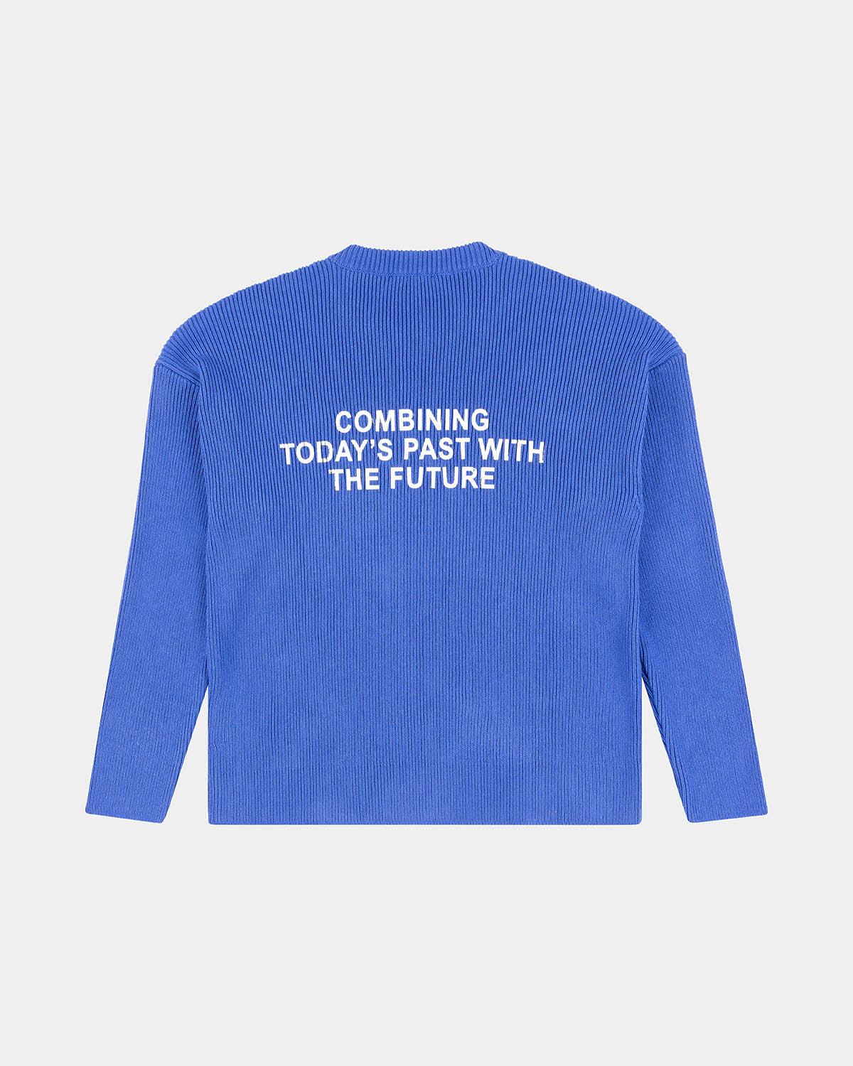 PAST AND FUTURE BACK PRINT ROUNDNECK SWEATER