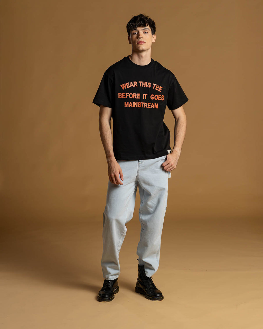 LIGHT WASH DENIM PAINTER PANT