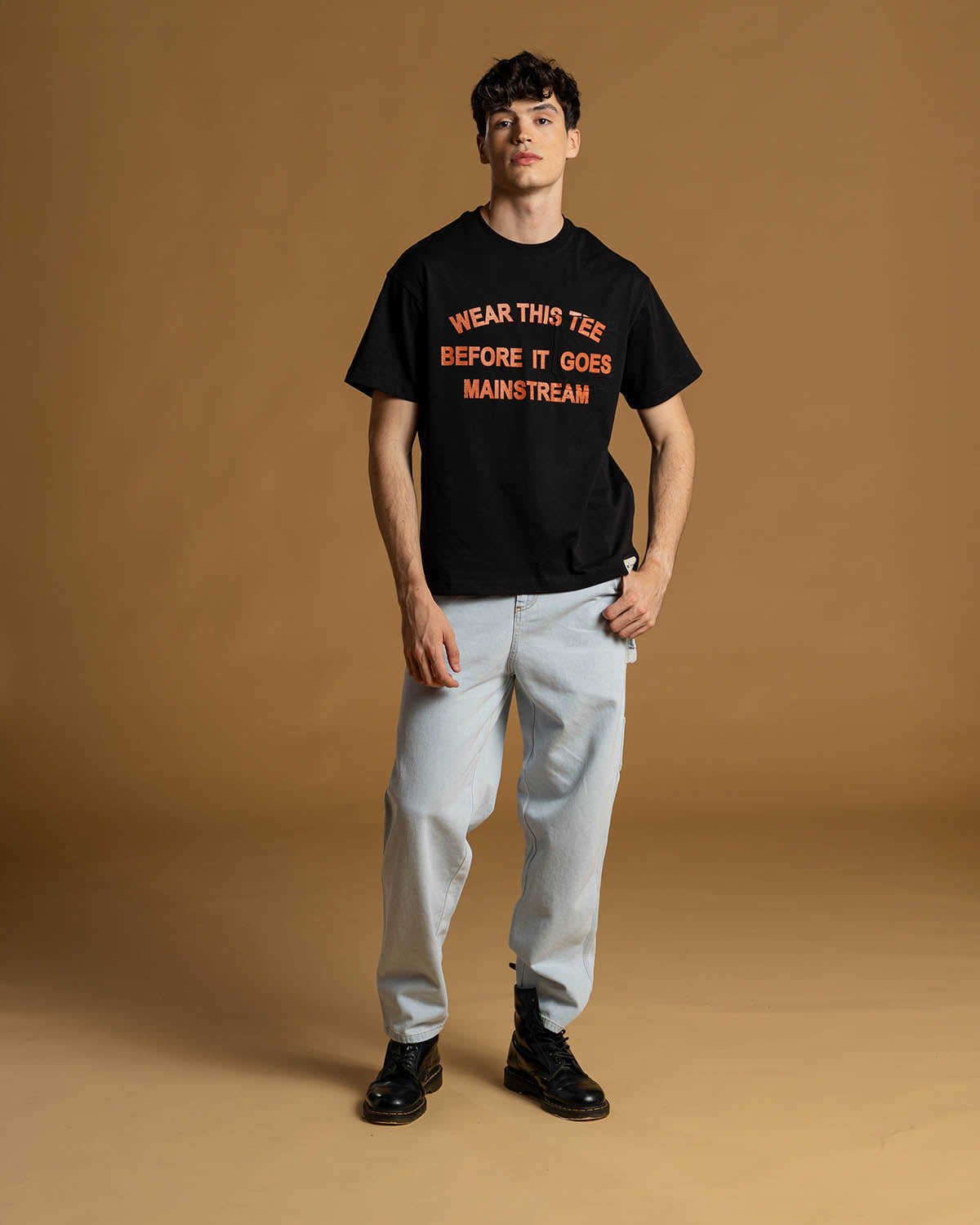 LIGHT WASH DENIM PAINTER PANT