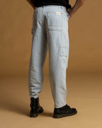 LIGHT WASH DENIM PAINTER PANT