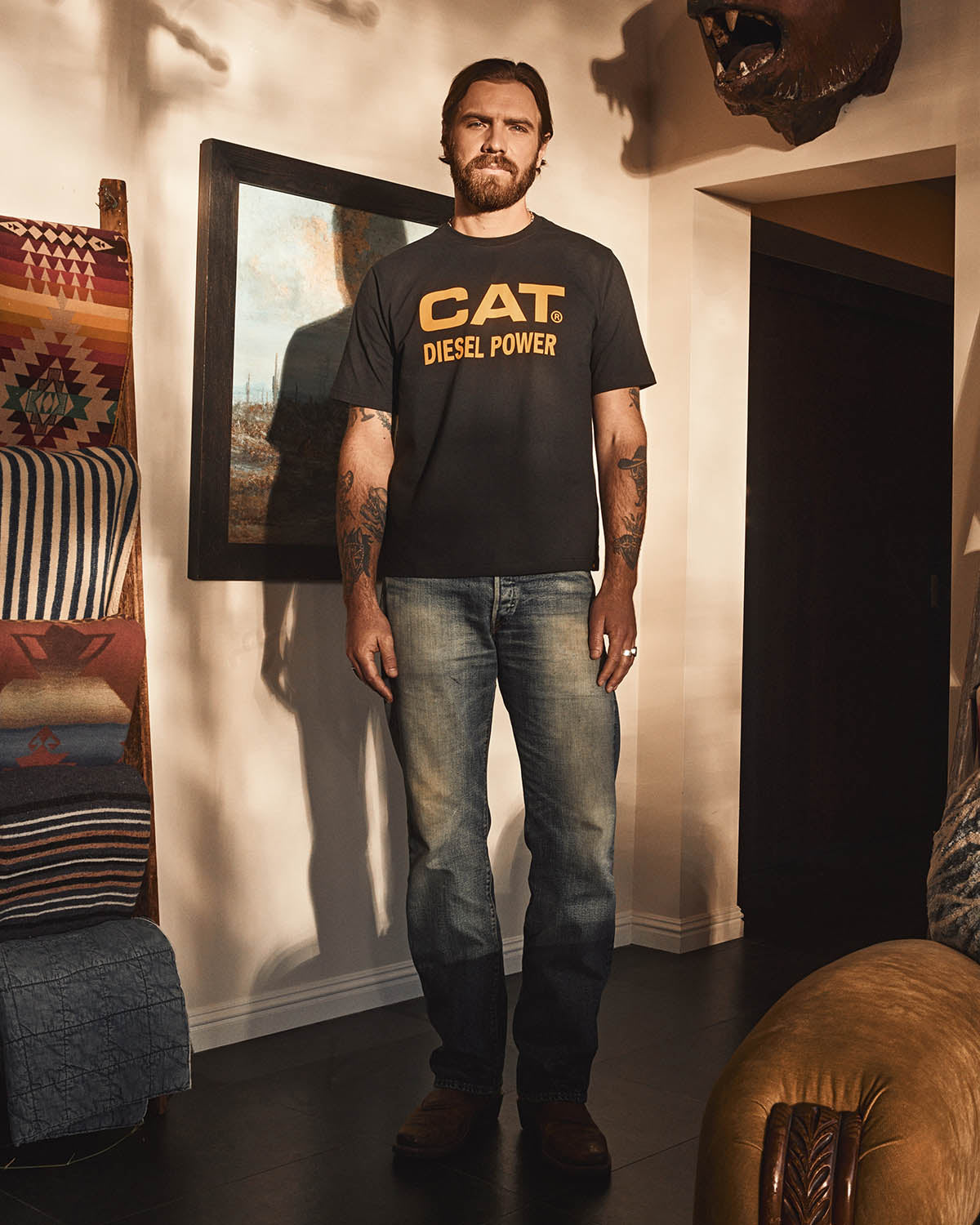 SHORT SLEEVE DIESEL POWER T-SHIRT CAT® WWR DESIGNED BY AVERY RANCH