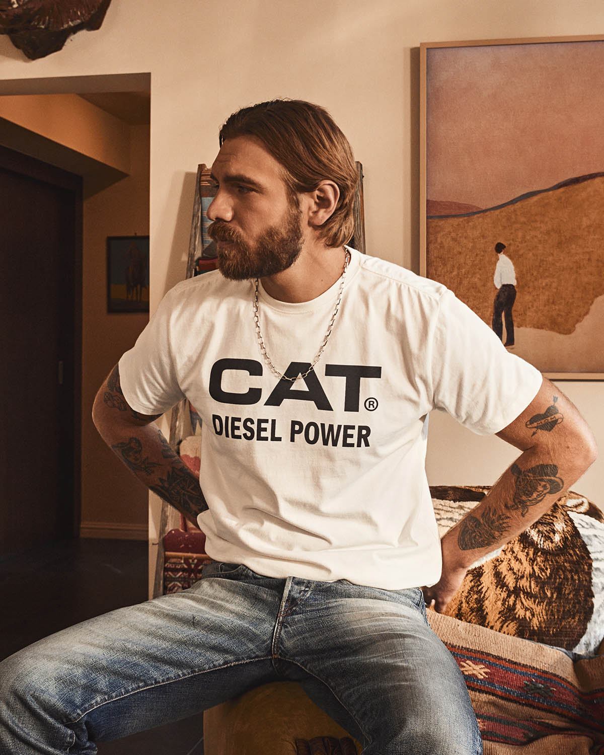 SHORT SLEEVE DIESEL POWER T-SHIRT CAT® WWR DESIGNED BY AVERY RANCH