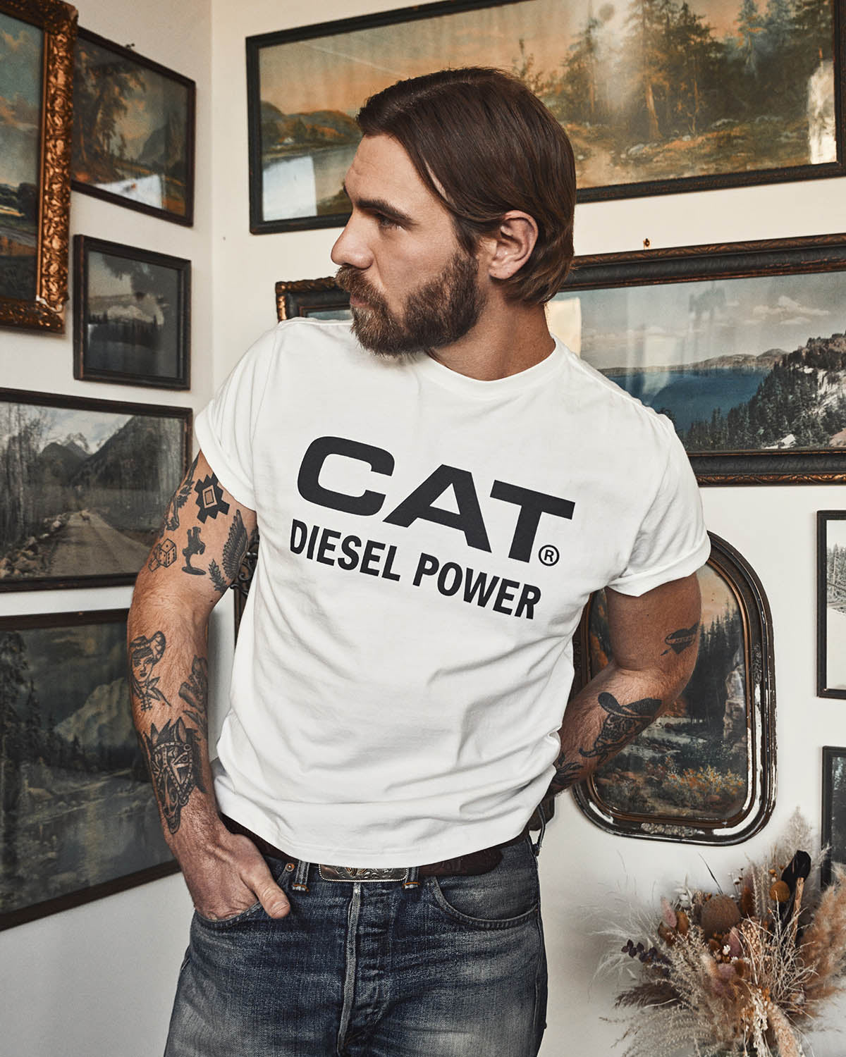 SHORT SLEEVE DIESEL POWER T-SHIRT CAT® WWR DESIGNED BY AVERY RANCH