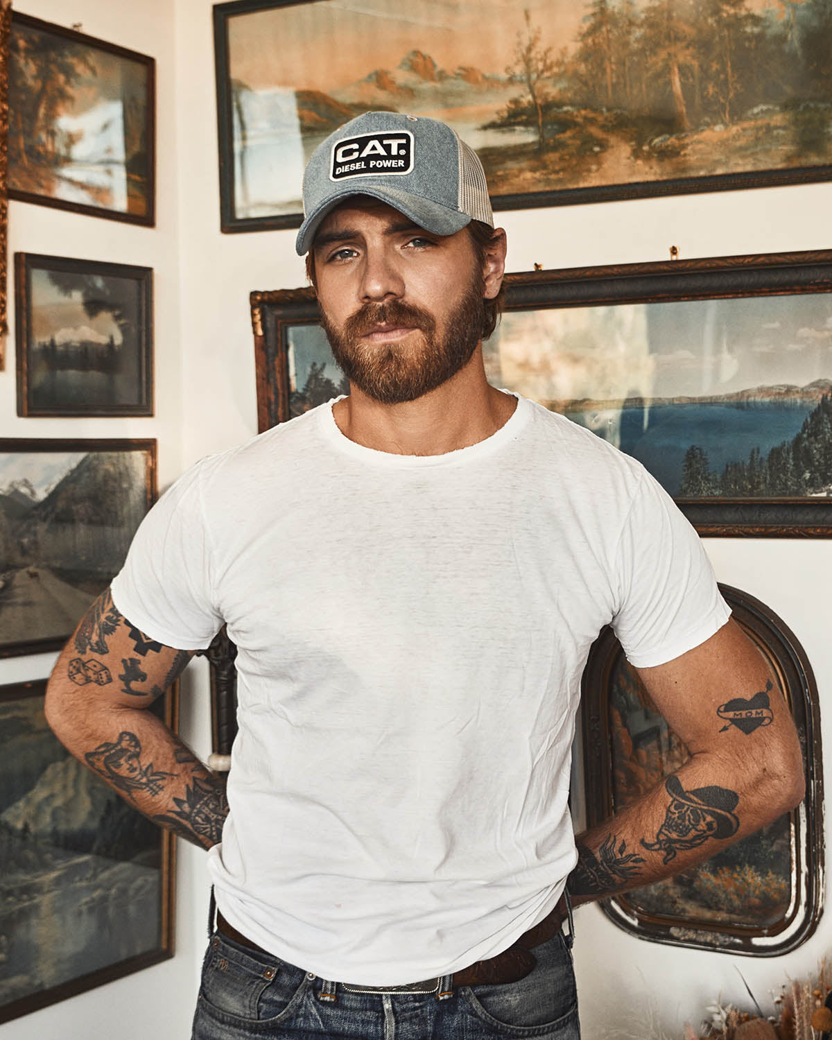 TRUCKER DENIM HAT CAT® WWR DESIGNED BY AVERY RANCH