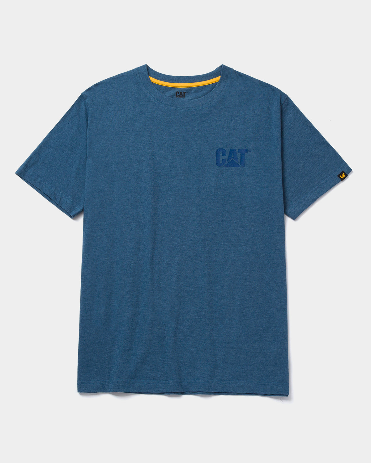 CAT Workwear Men's Trademark T-Shirt Real Teal Heather Front