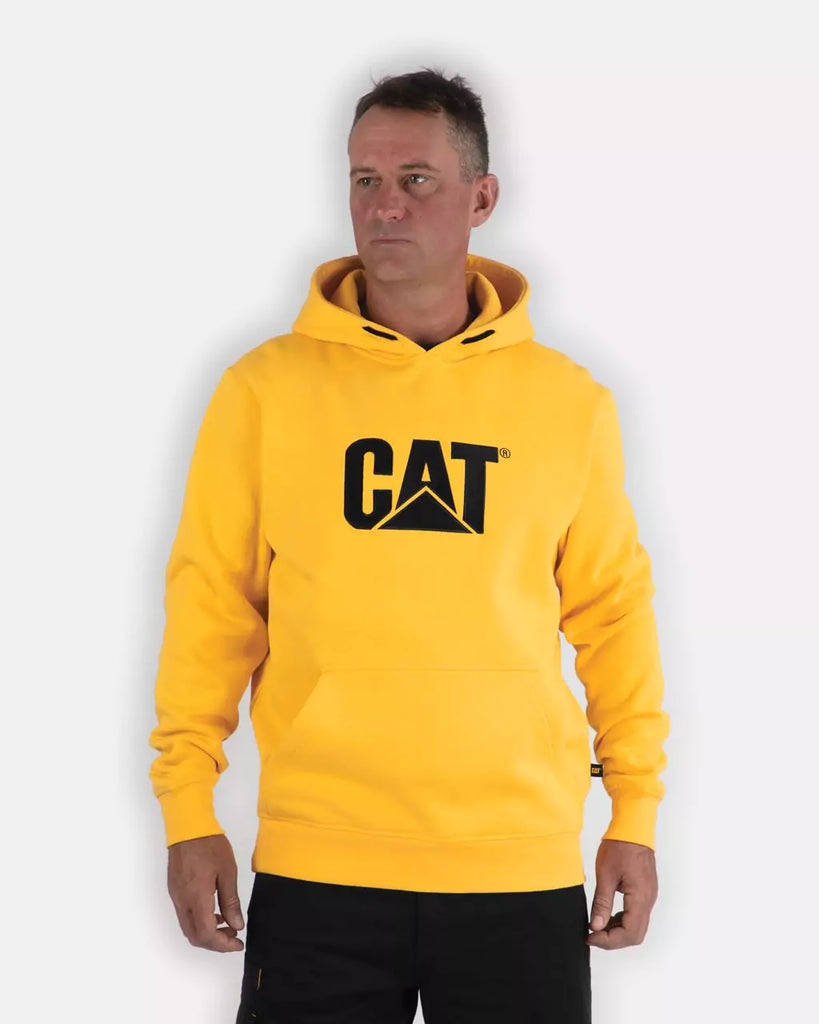 CAT Workwear Men's Trademark Hooded Sweatshirt Yellow Front