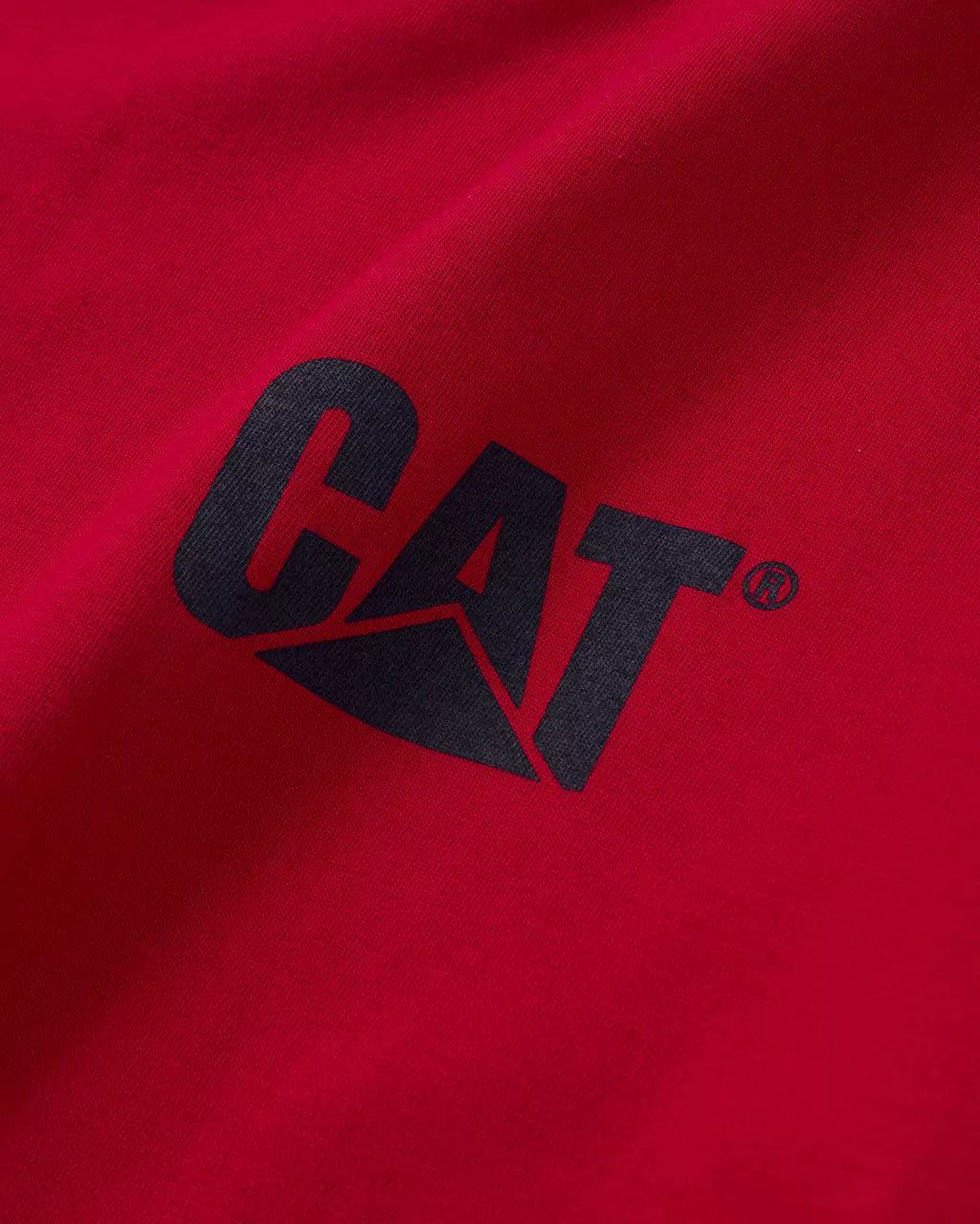 CAT Workwear Men's Trademark T-Shirt Hot Red Eclipse Front Logo