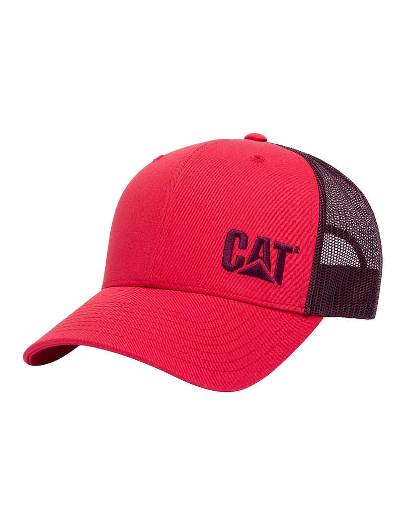 Cat workwear richardson 112 trucker hat radiant red cranberry front
