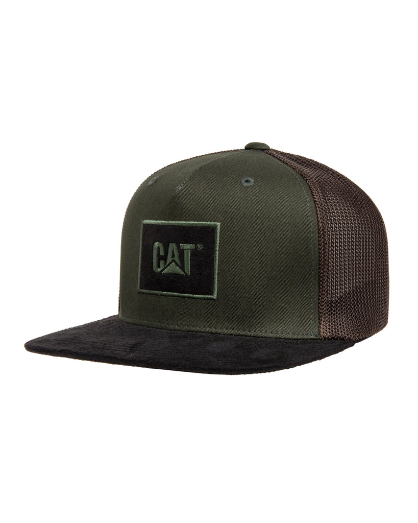 CAT Workwear Unisex Suede Flexfit Hat Army Moss Front