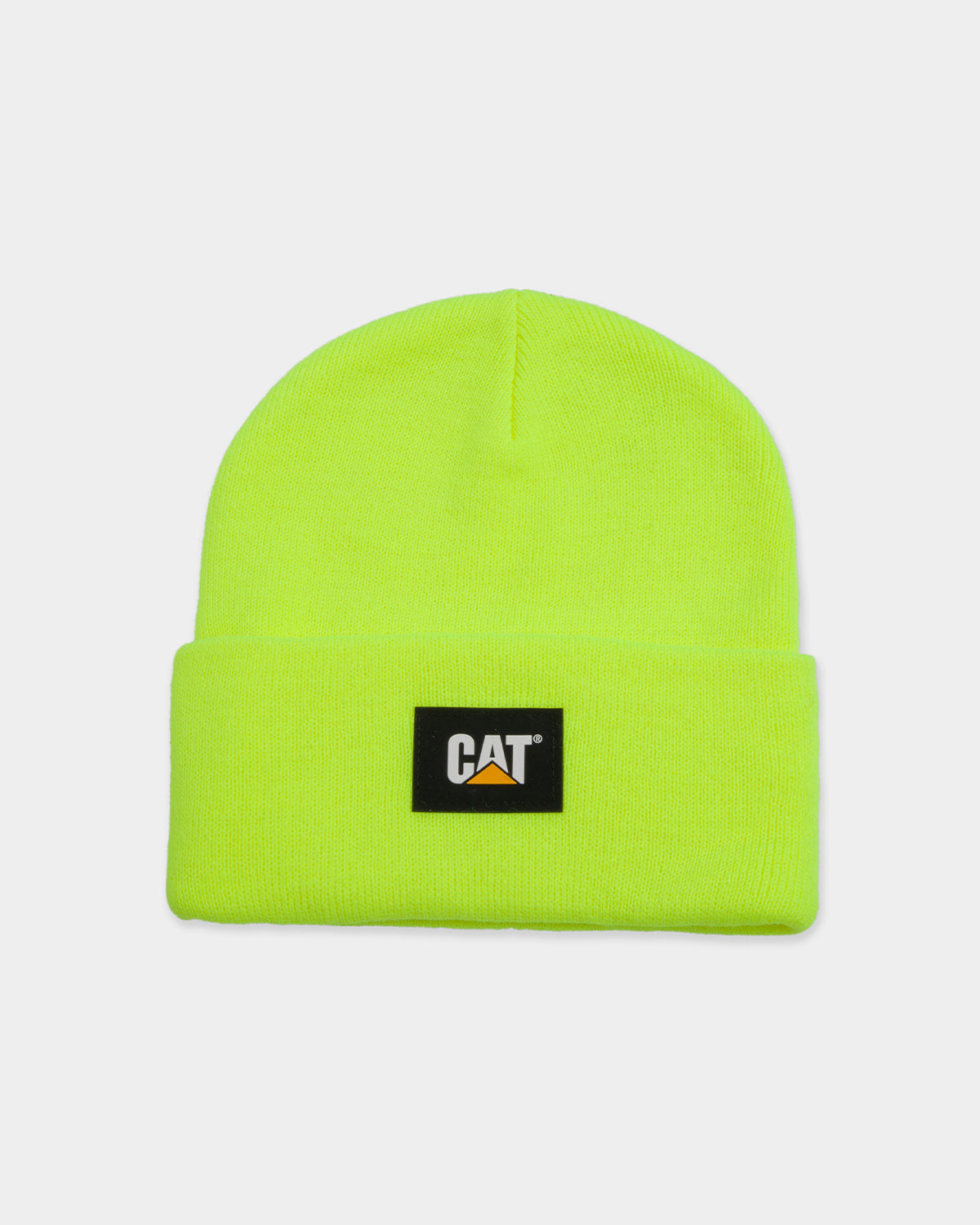 CAT Label Cuff Beanie Hi-Vis Yellow