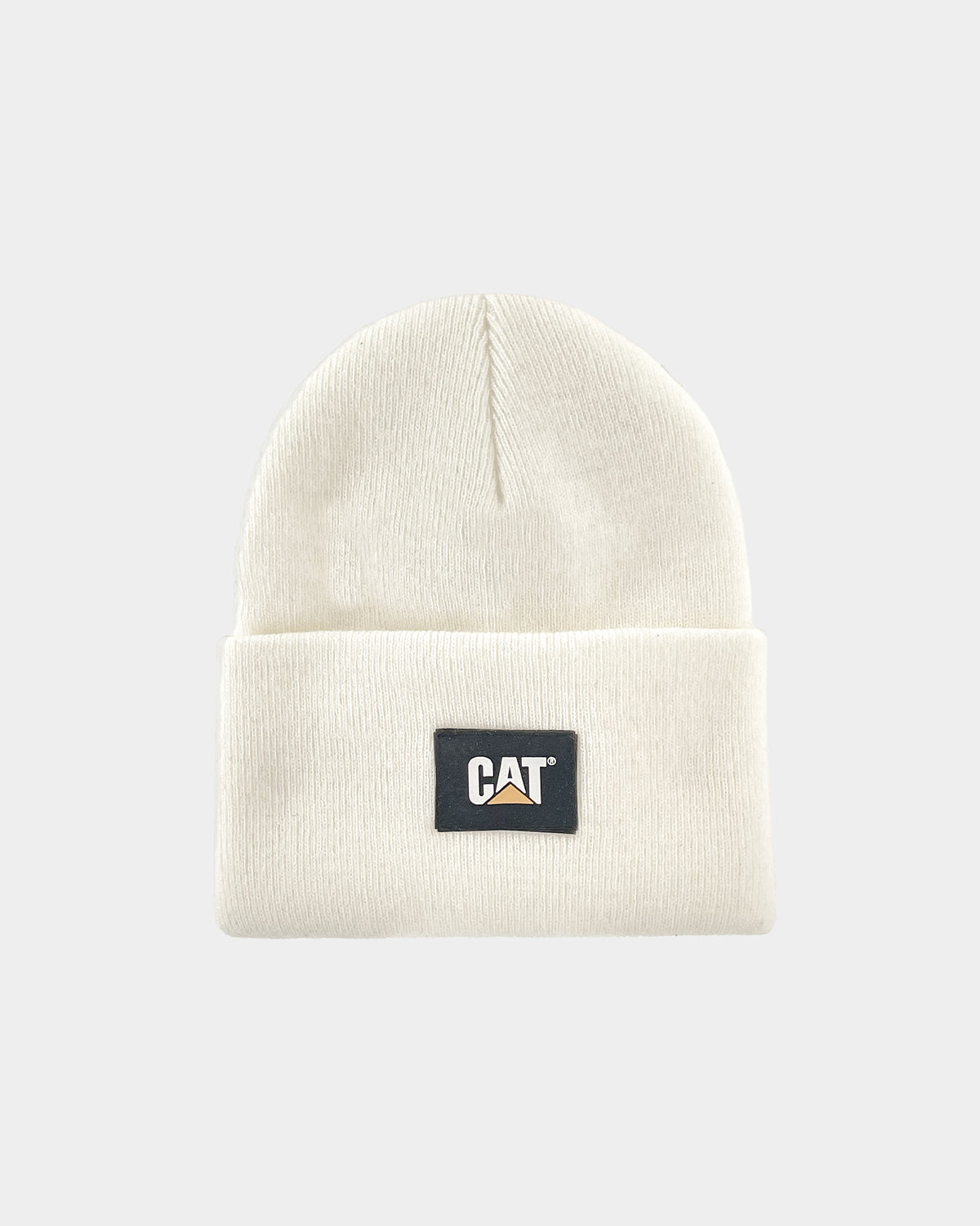 Cat Workwear CAT Label Cuff Beanie White