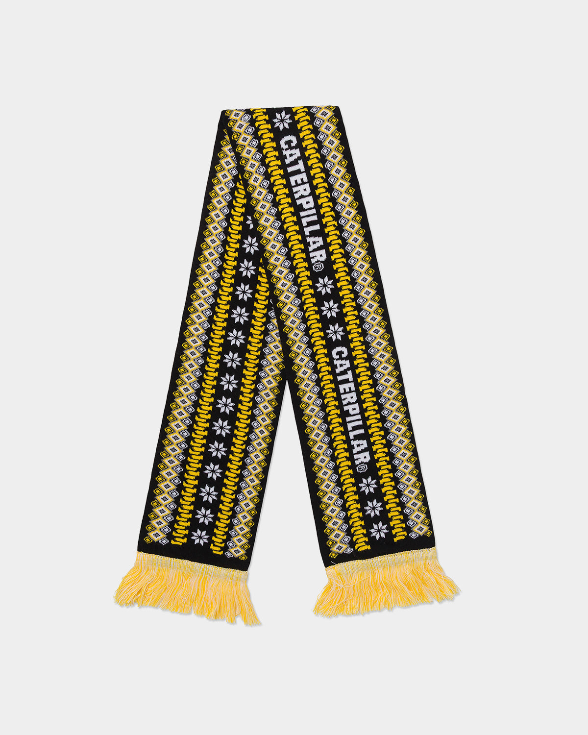 cat workwear snowdozer holiday scarf black