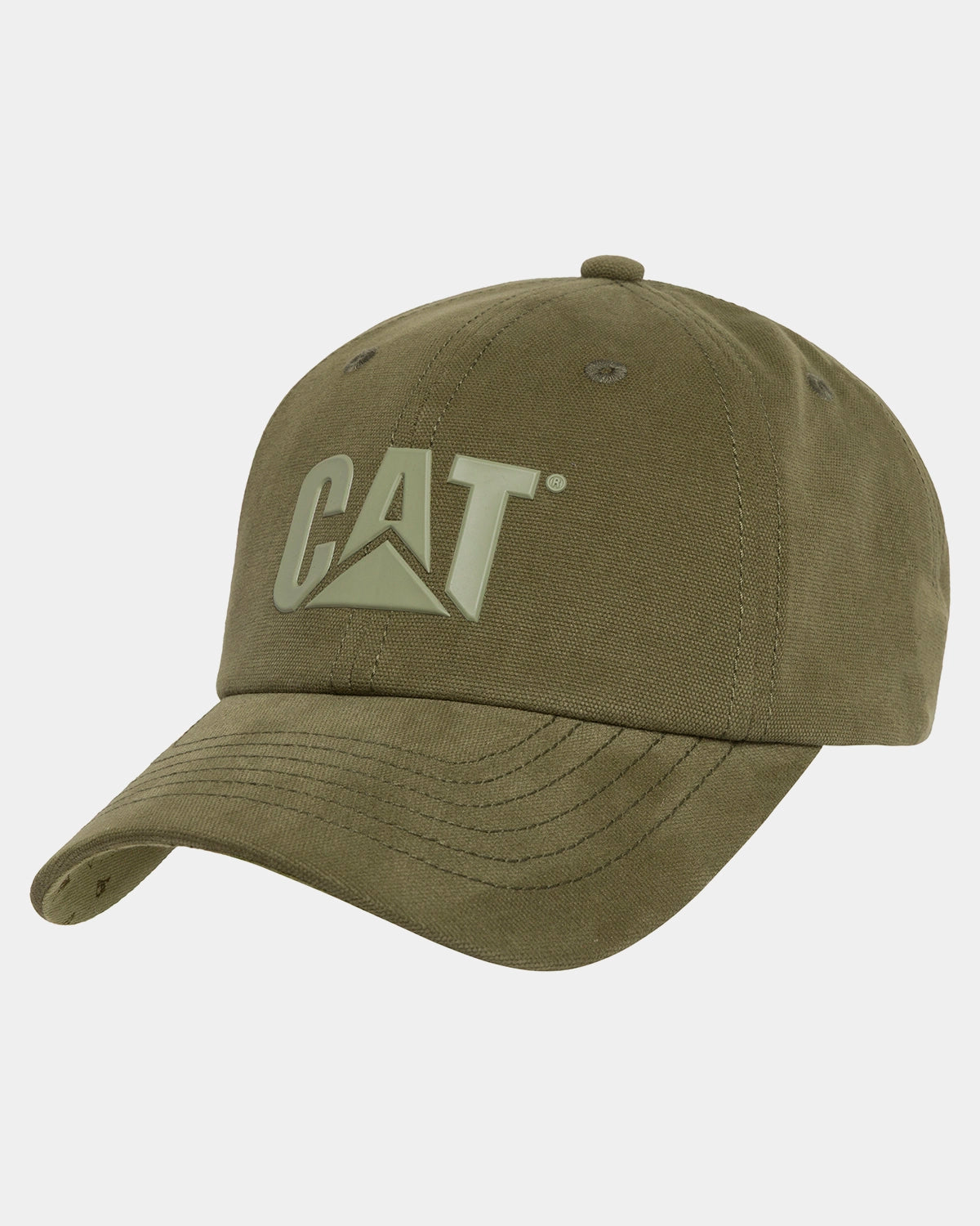 CAT workwear design mark aop hat green bean front