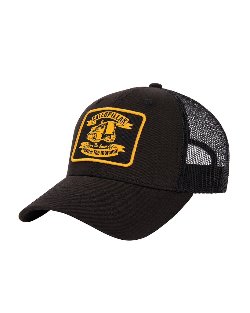 Cat workwear diesel in the morning hat black front