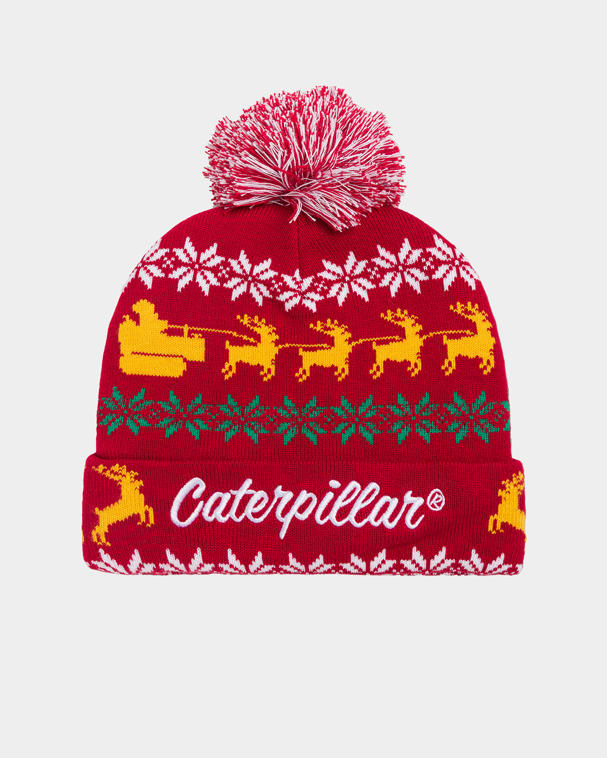 Cat workwear unisex holisleigh holiday beanie hot red front