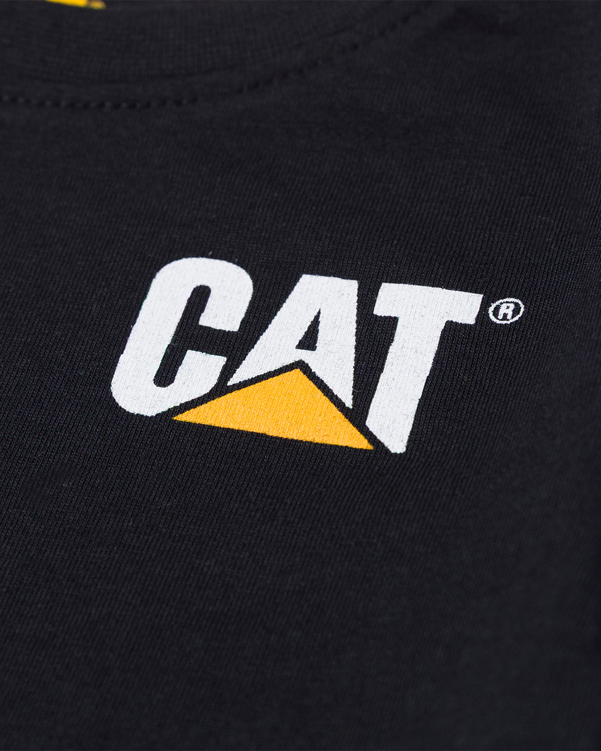 cat workwear infant long sleeve banner t-shirt logo on chest,color:Black