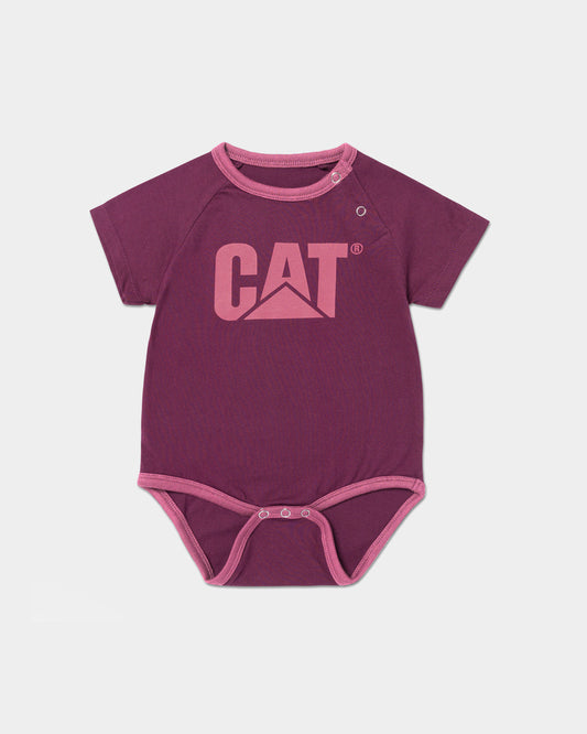CAT workwear infant tm logo bodysuit fig front