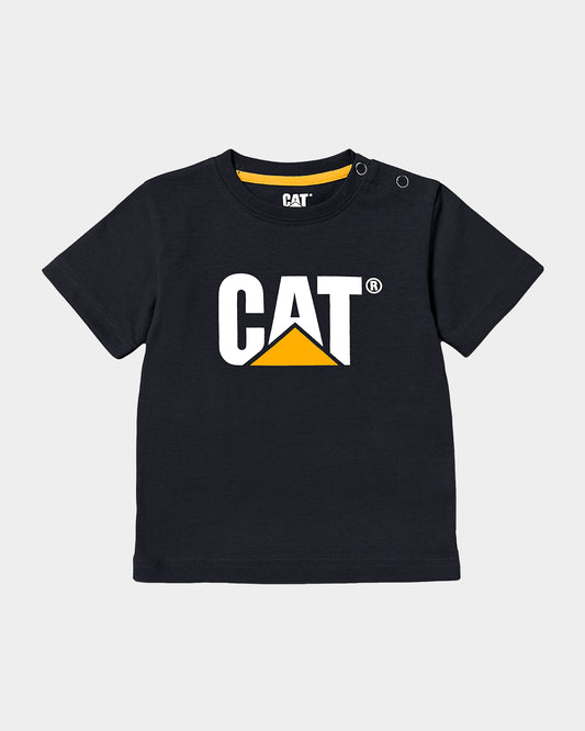 Cat workwear infant tm logo t-shirt black front
