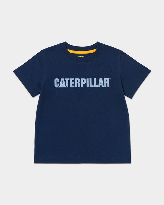 Cat workwear kid's caterpillar t-shirt detroit blue front