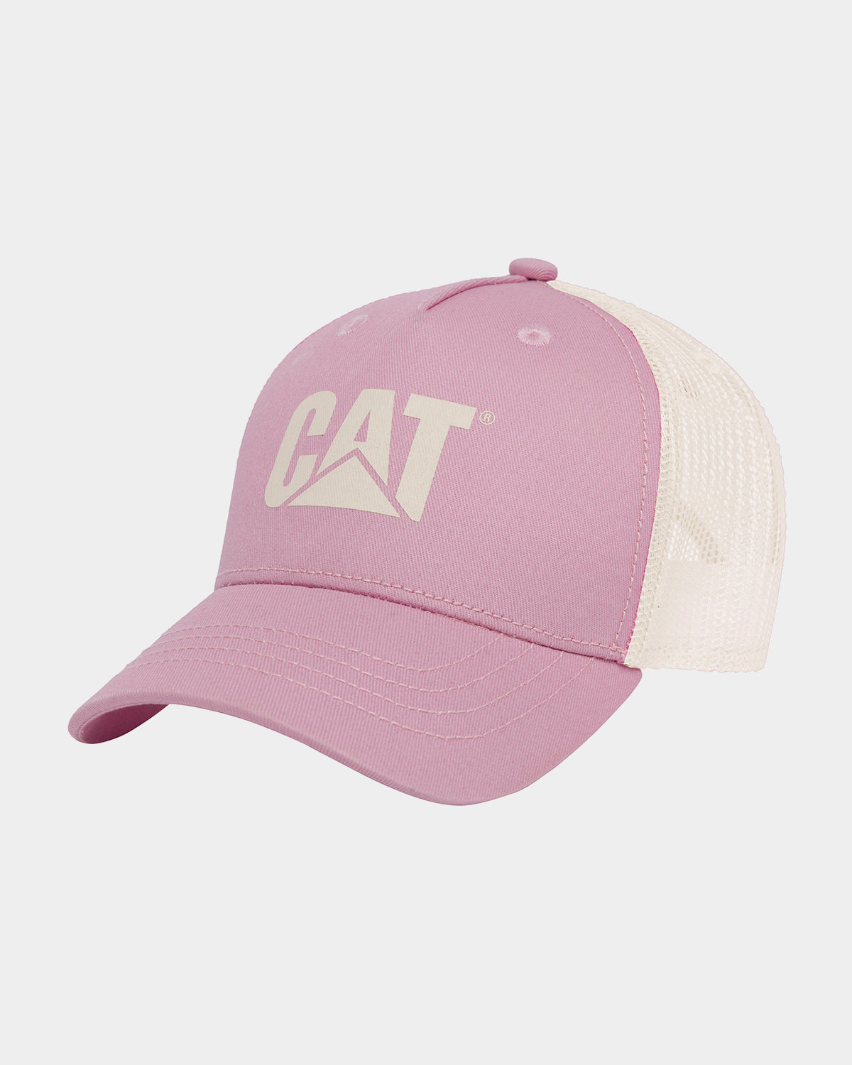 cat workwear kids design mark trucker cap lilas front