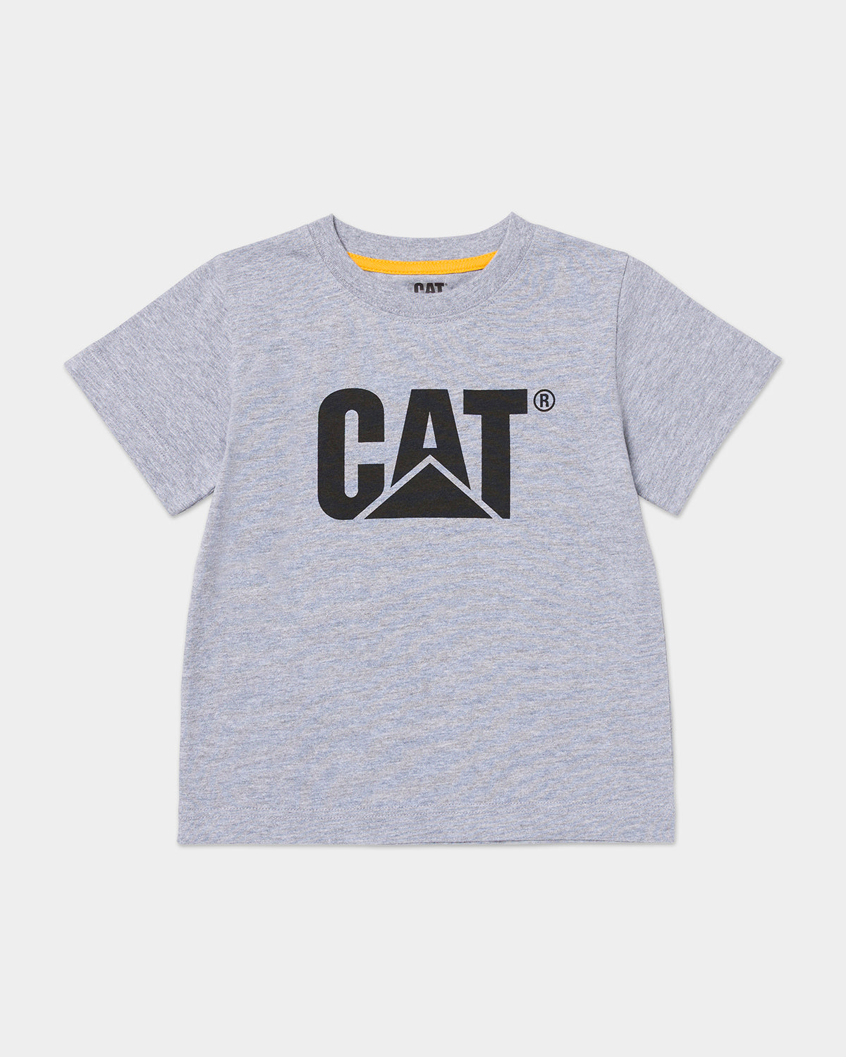 Cat workwear kid's tm logo t-shirt heather grey front